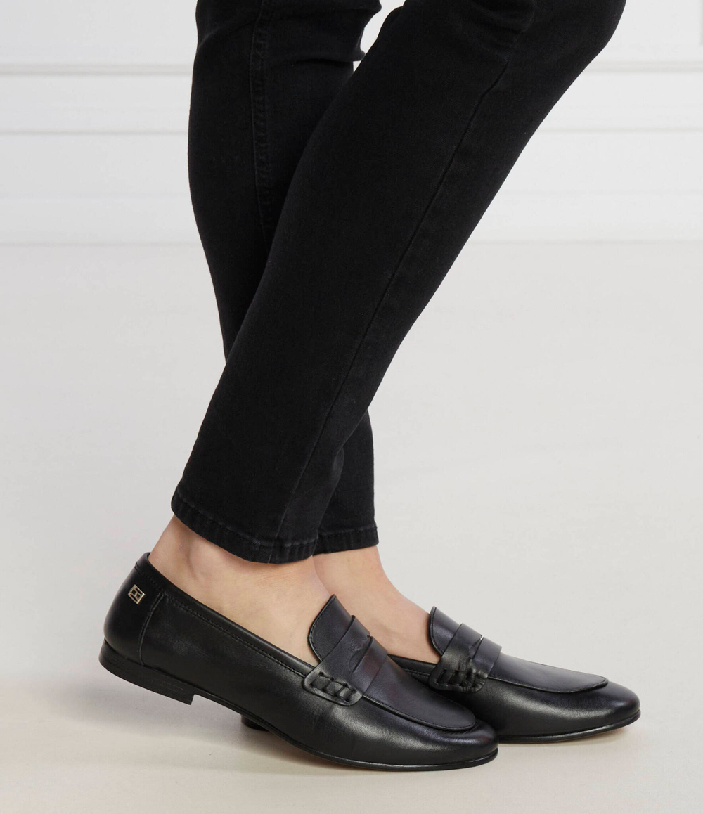 Кожаные лоферы Tommy Hilfiger - черный(FW0FW07769)