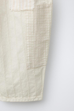 ZARA БРЮКИ BAGGY РУСТИК, ЭКРЮ