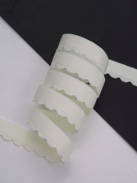 Резинка отделочная шампань ажурная ширина 12 мм с учетом фестона