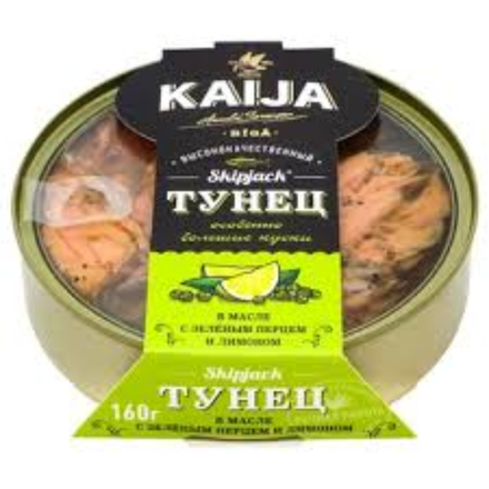 Тунец с зеленым перцем и лимоном  KAIJA 160 гр