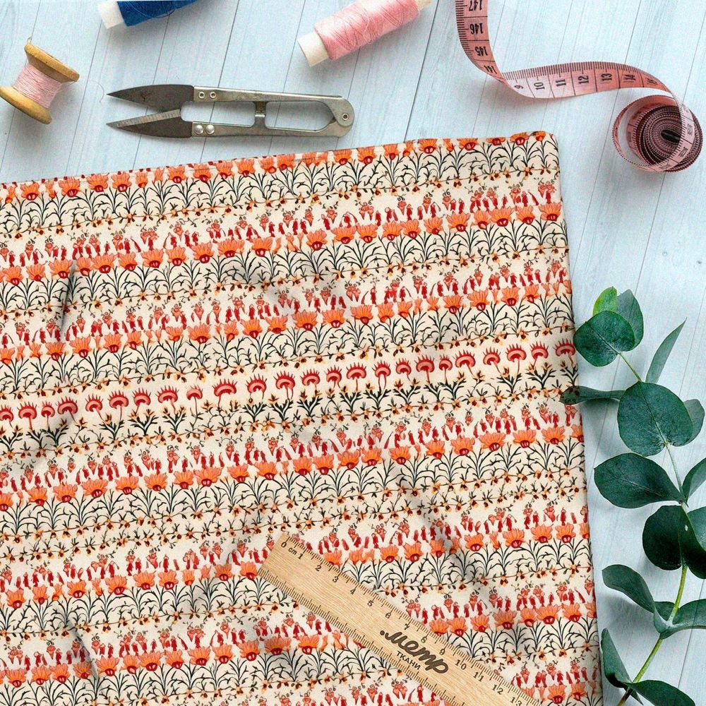 Ткань премиум флис пламенный балет