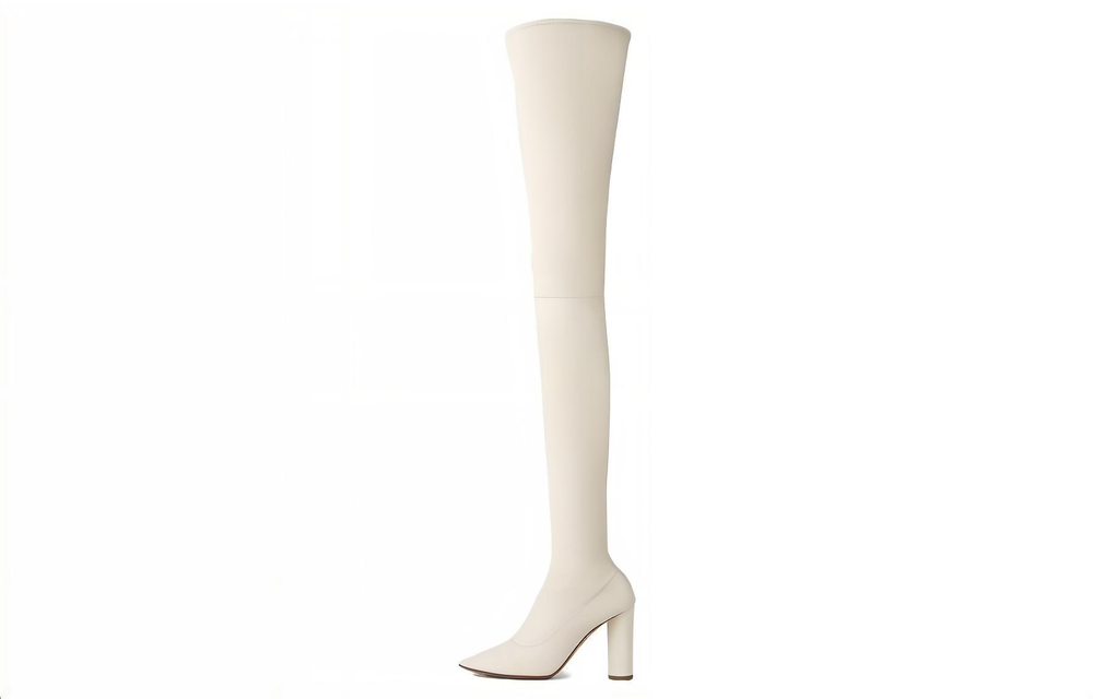 Bottega Veneta Tripod Over the knee Boots 9cm Women"s White