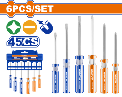 Набор отверток 6 шт (9/36) WADFOW WSS3206