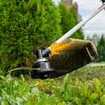 Триммер бензиновый DT-52E, 52 см3, неразъемная штанга, электростартер, состоит из 2 частей Denzel