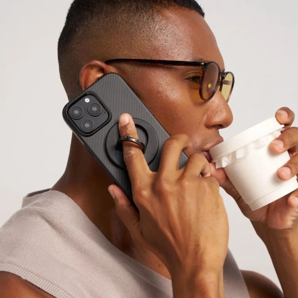 Чехол Pitaka для iPhone 16 Pro Military-Grade Protective Case, Black/Gray (KI1601PPA)