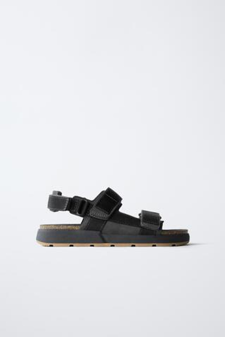 ZARA САНДАЛИИ В СПОРТИВНОМ СТИЛЕ, ЧЕРНЫЙ