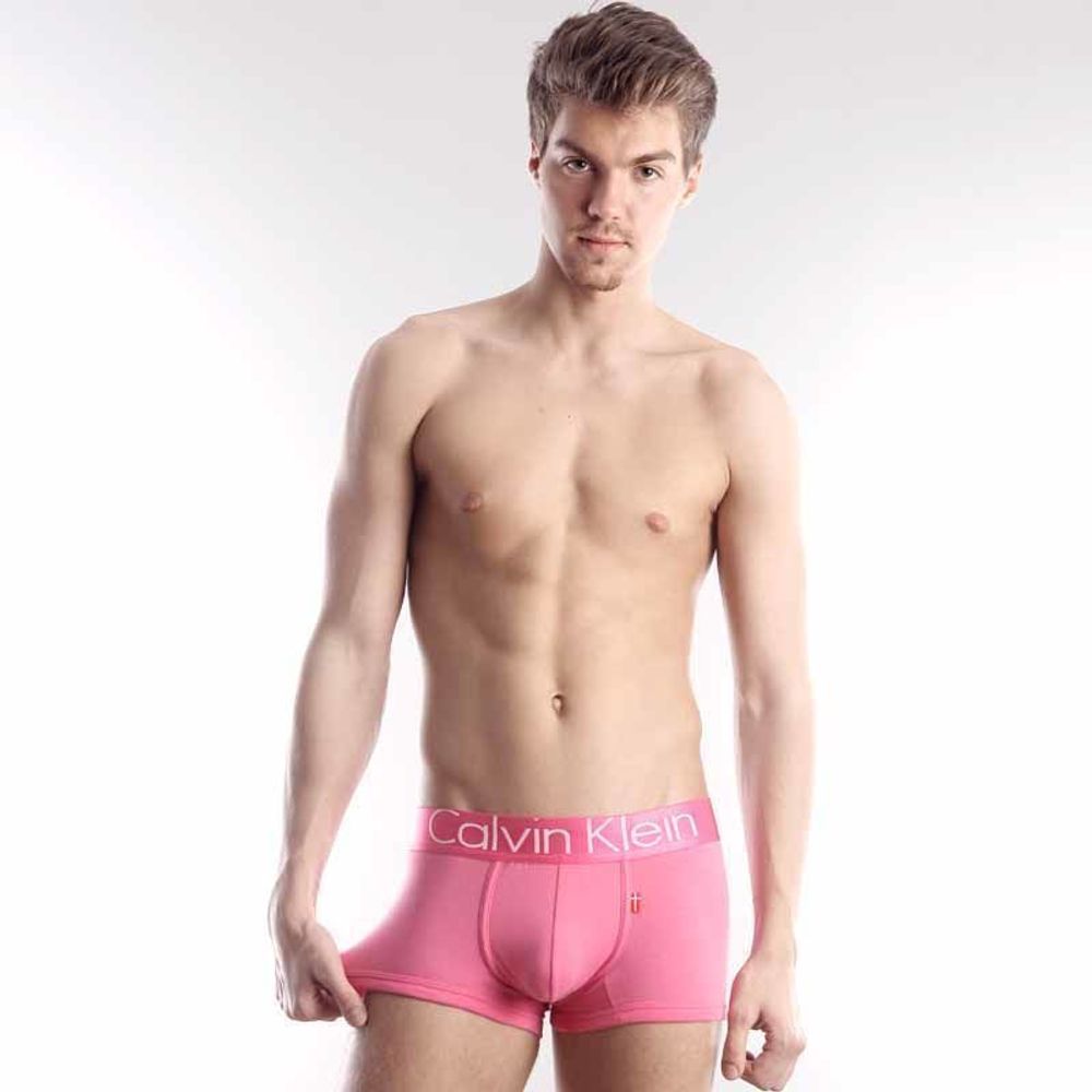 Мужские трусы хипсы Calvin Klein Boxer Steel Pink Дания