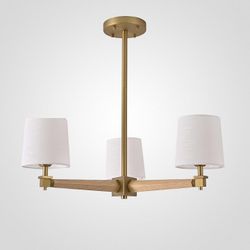 Люстра на штанге Imperiumloft Jorgenson White/Light wood STAVRA01