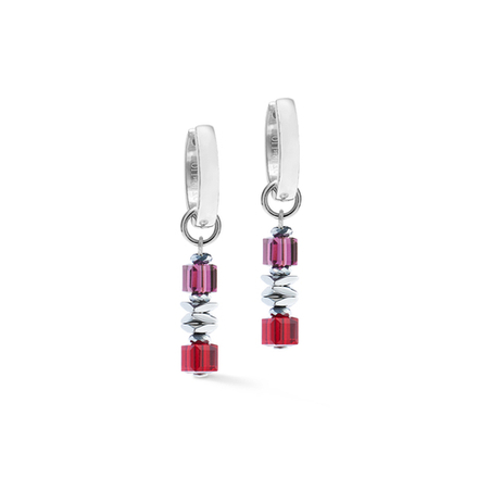 Серьги Coeur de Lion Red-Silver 3044/21-0317