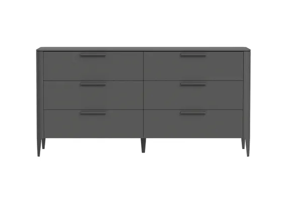 Комод Type 6 ящиков ширина 170 см (темно-серый)
