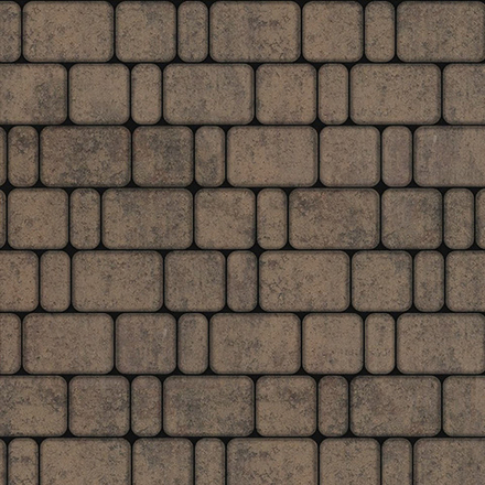 Тротуарная плитка КЛАССИКО - Листопад гладкий Шелковица, комплект из 3 видов плит