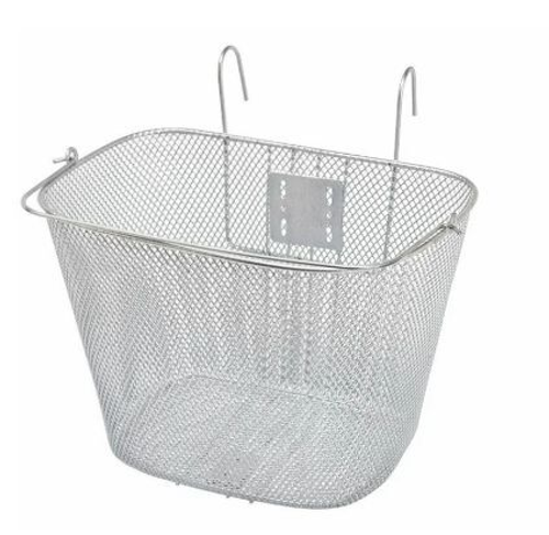 Корзина JL-045-2  велосипедная передняя серебр.навесная (10216170/281021/0322333, Китай)