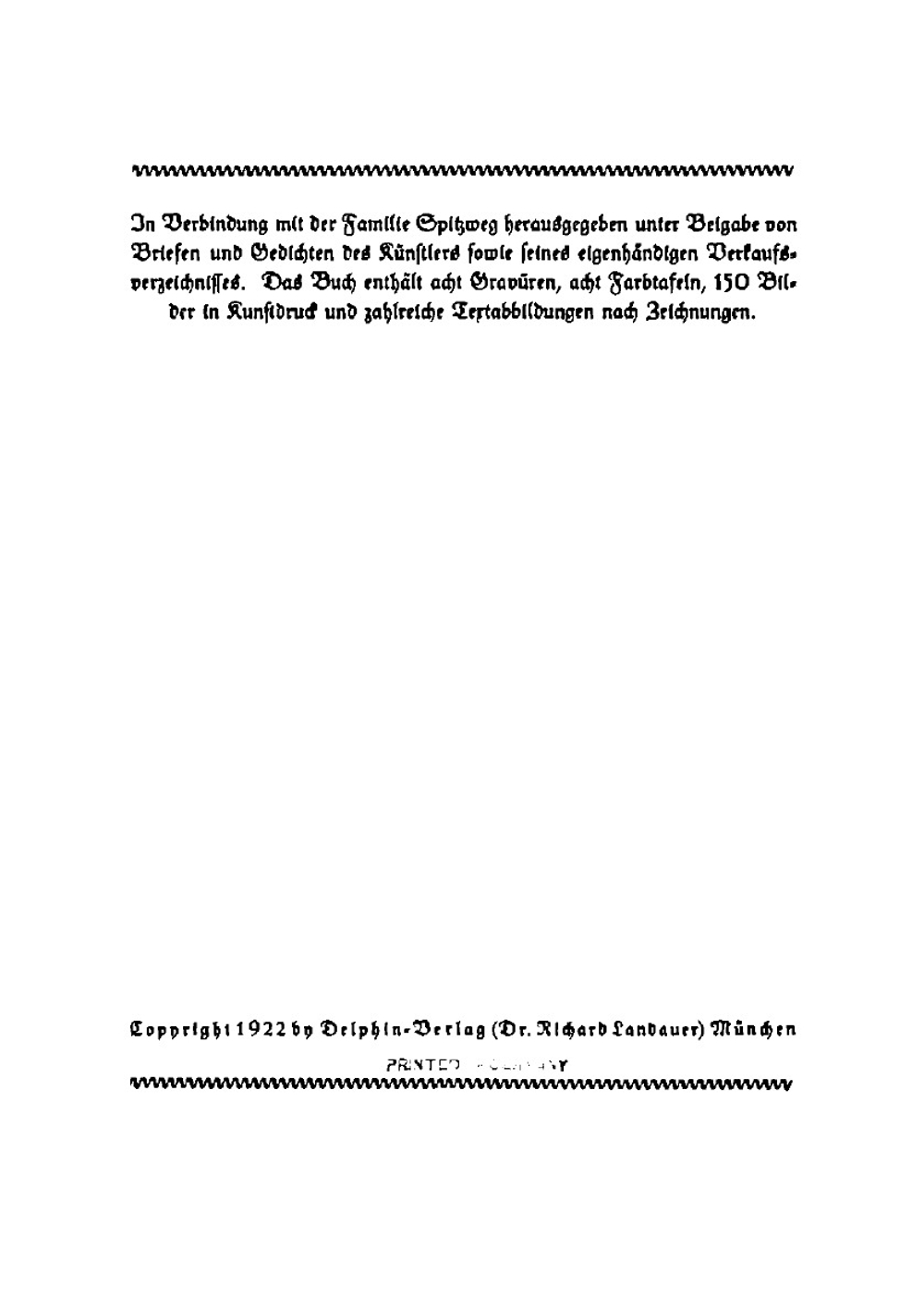 Carl Spitzweg; des Meisters Leben und Werk. Seine Bedeutung in der Geschichte der Münchener Kunst (German Edition) | Hermann Uhde-Bernays