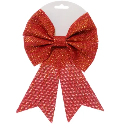Бант на ёлку «Шик» 16*23 см, Красный