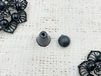 Наконечник колокольчик, пластик, d 5 мм, р. 8х12 мм, чёрный