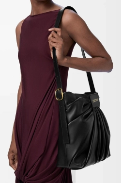 Loewe Сумка-тоут Draped из мягкой овечьей кожи наппа, черный