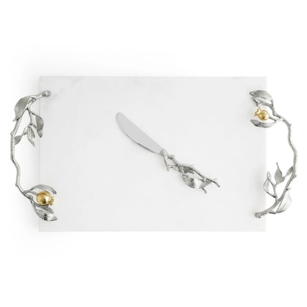 Сервировочный сырный набор Michael Aram Pomegranate Silver & Gold (45.7 x 25.4 см)
