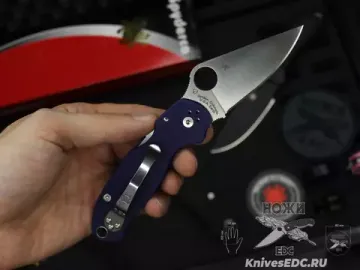Нож складной Spyderco Para 3 223GPDBL c клинком из стали CPM-S110V, рукоять G10