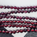 Гранат альмандин, огранка, 4мм, цена за нить 10 см