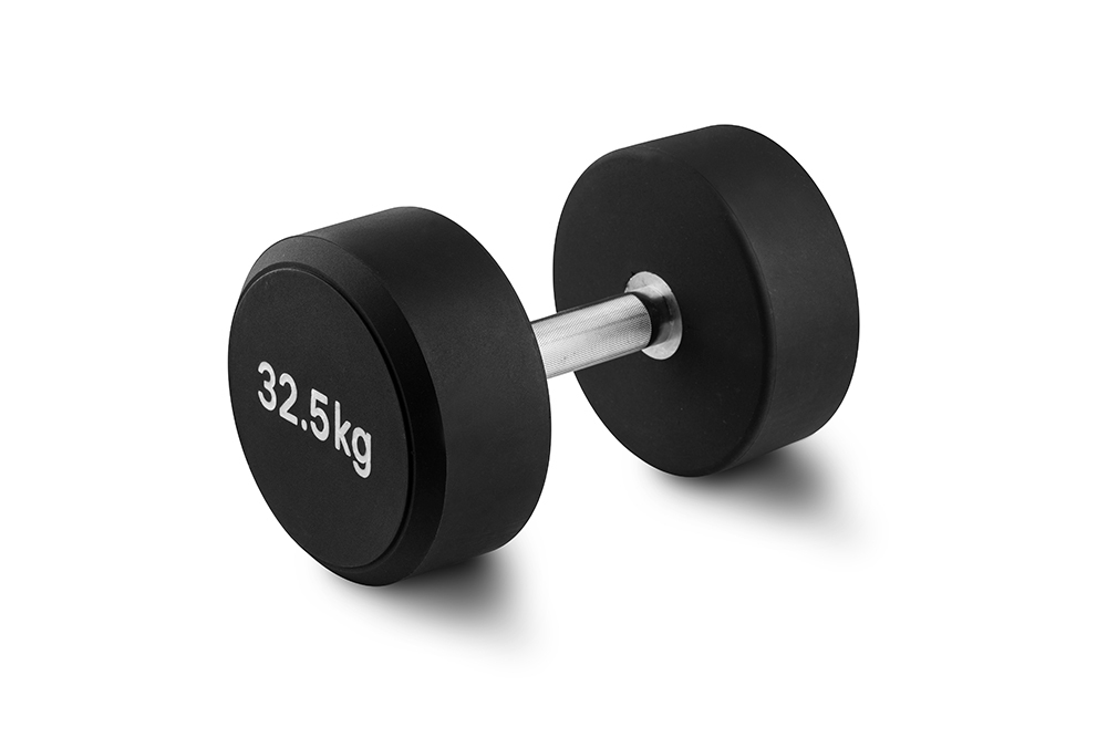 Гантель 32,5 кг PU (черный)