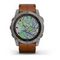 Умные часы Garmin Fenix 7X Sapphire Solar титановый черный с коричневым кожаным ремешком