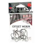 Крючок Офсетный KOI KH6201-1/0BN №1/0 10шт Offset Worm