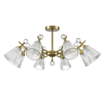 8046/8C CLASSI LN25 77 латунь/прозрачное стекло Люстра потолочная Е14 8*40W 220V AURICA