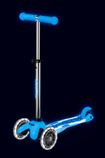 Самокат Mini Micro Deluxe Glow Plus (светящийся) LED арктический синий