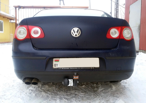 Фаркоп на VOLKSWAGEN PASSAT B6 (2005-2010) (без электрики, паспорт/сертификат в комплекте) Автос.VW 24
