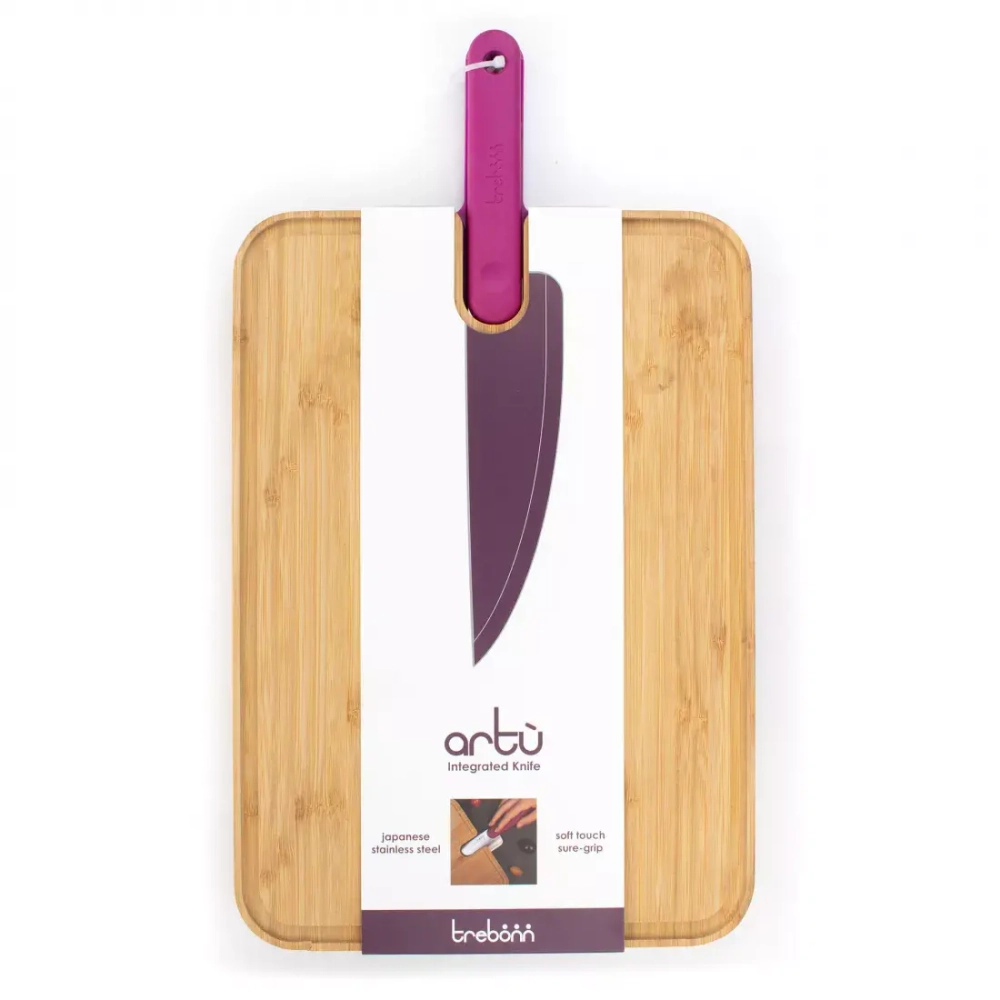 Доска разделочная 43x24x2.4см Trebonn Chopping boards and Knives фиолетовая