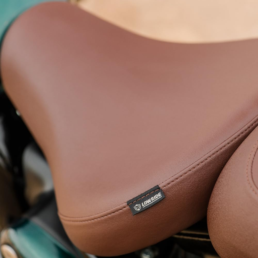 Водительское сиденье Royal Enfield, низкое, коричневого цвета, арт. KXA00052
