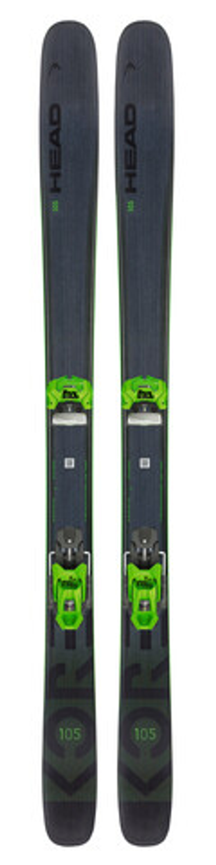 HEAD универсал  315421 Kore 105 + крепления ATTACK 14 GW BRAKE 110 [A] anthracite/green 191 см