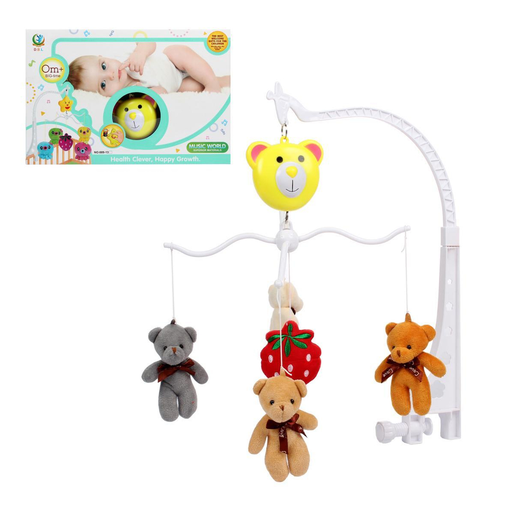 Карусель музыкальная для новорожденных, коробка 689-4