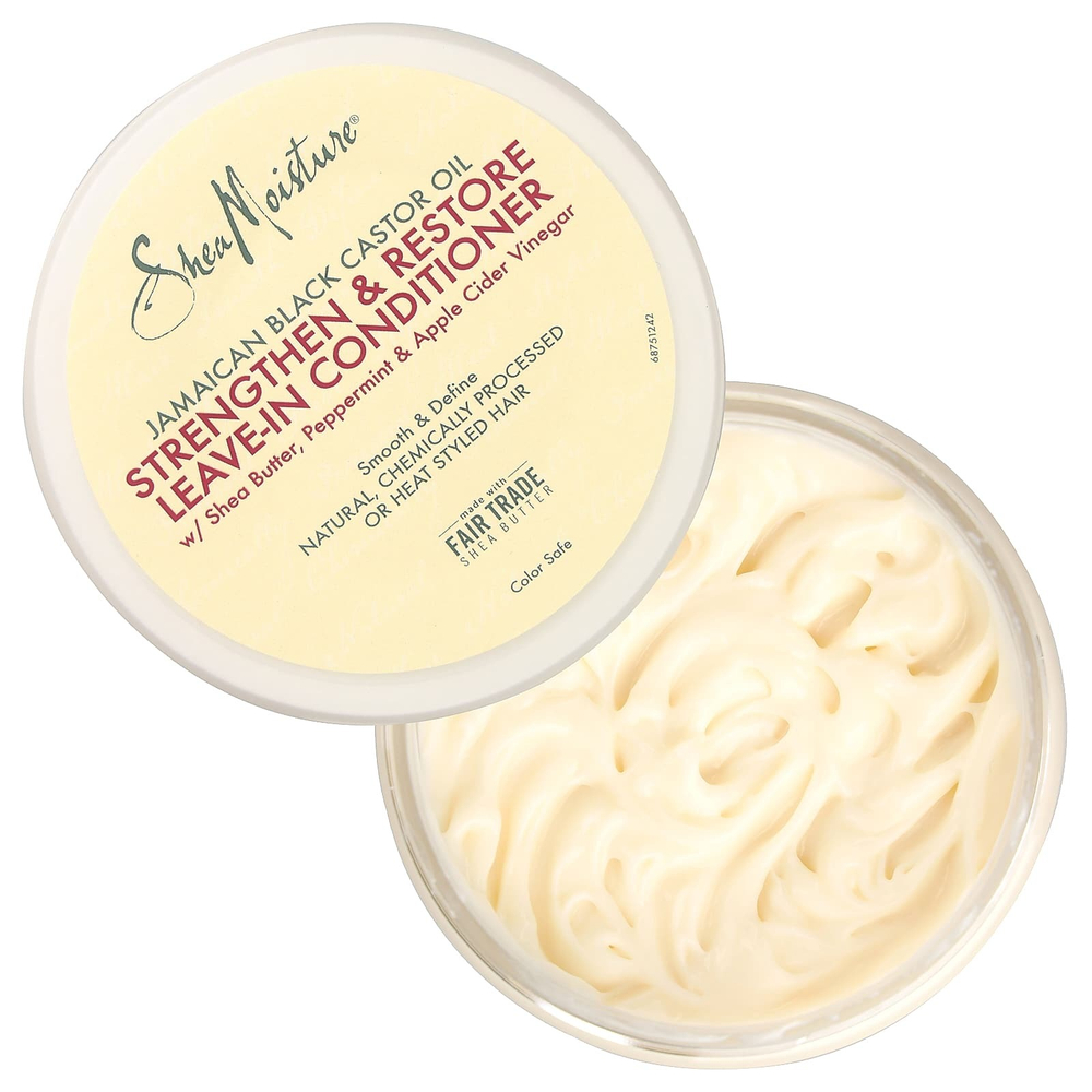 SheaMoisture, Ямайское черное касторовое масло, укрепляющий и восстанавливающий несмываемый кондиционер, 312 г (11 унций)