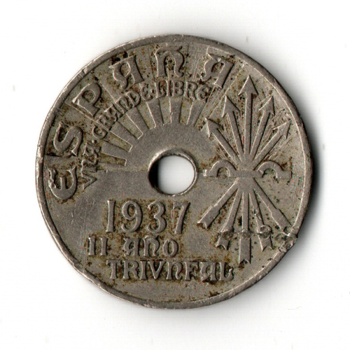 25 сентимо 1937 год Испания
