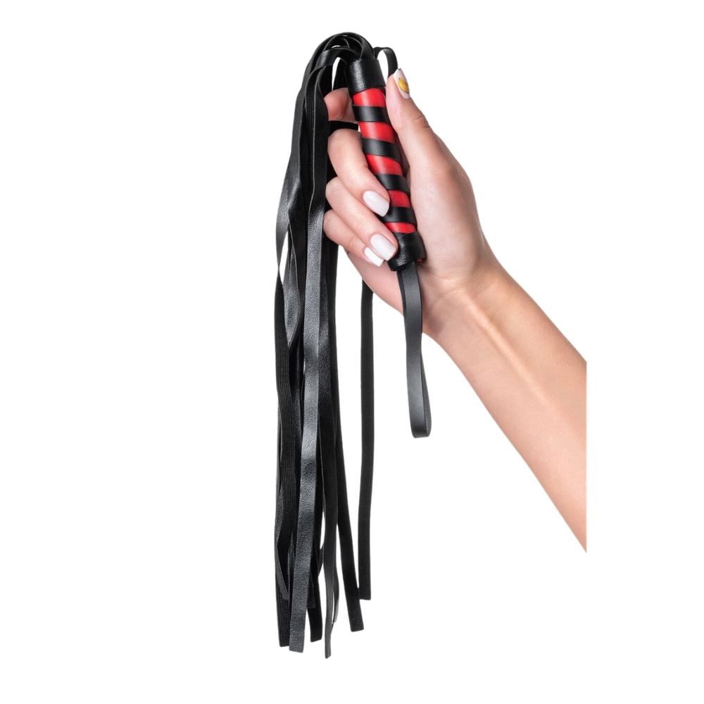Мини флоггер с красной рукоятью Anonymo Mini Flogger #0004