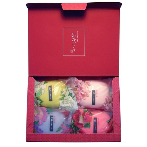 Подарочный набор мыла Цветы и травы Master Soap Saika Dayori Soap Set 4шт