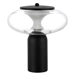 612917 Настольная лампа PALERMO 8W LED 350LM G ЧЕРНЫЙ/ПРОЗРАЧНЫЙ 3000K