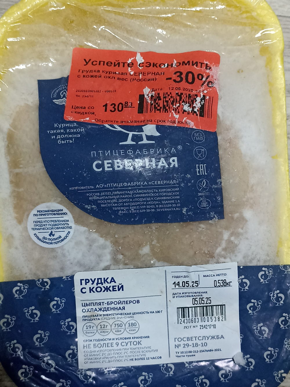 Грудка с кожей