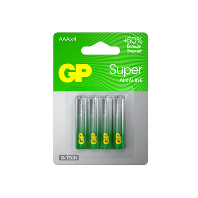 Элемент питания GP Alkaline Super G-Tech LR03 BL4 24AA21-2CRSBC4 (4 шт)