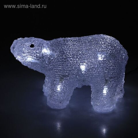 Фигура акрил. "Медвежонок на батарейках" 20х10х14 см,(АА*2 шт.не в компл.), 15 LED