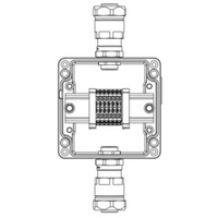 Взрывозащищенная клеммная коробка из алюминия TBE-A-12-(6xCBC.2)-1xANP22BMB(A)-1xANP22BMB(C)1Ex e IIC Т5 Gb / Ex tb IIIC T95°C Db IP66