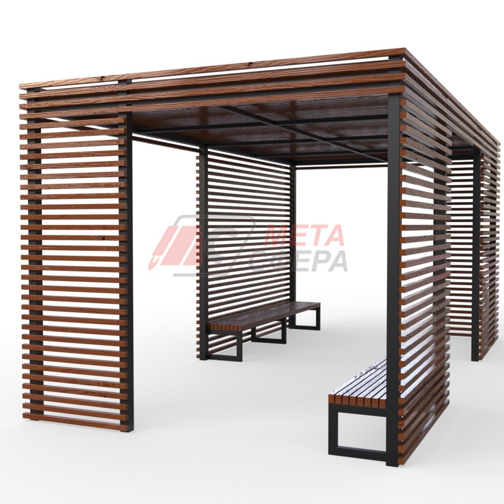 Пергола Лора со скамейками