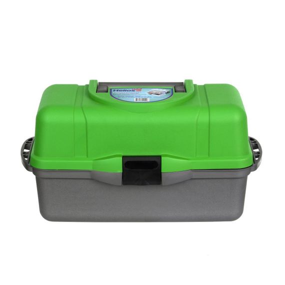 Ящик рыболова Helios трехполочный зеленый