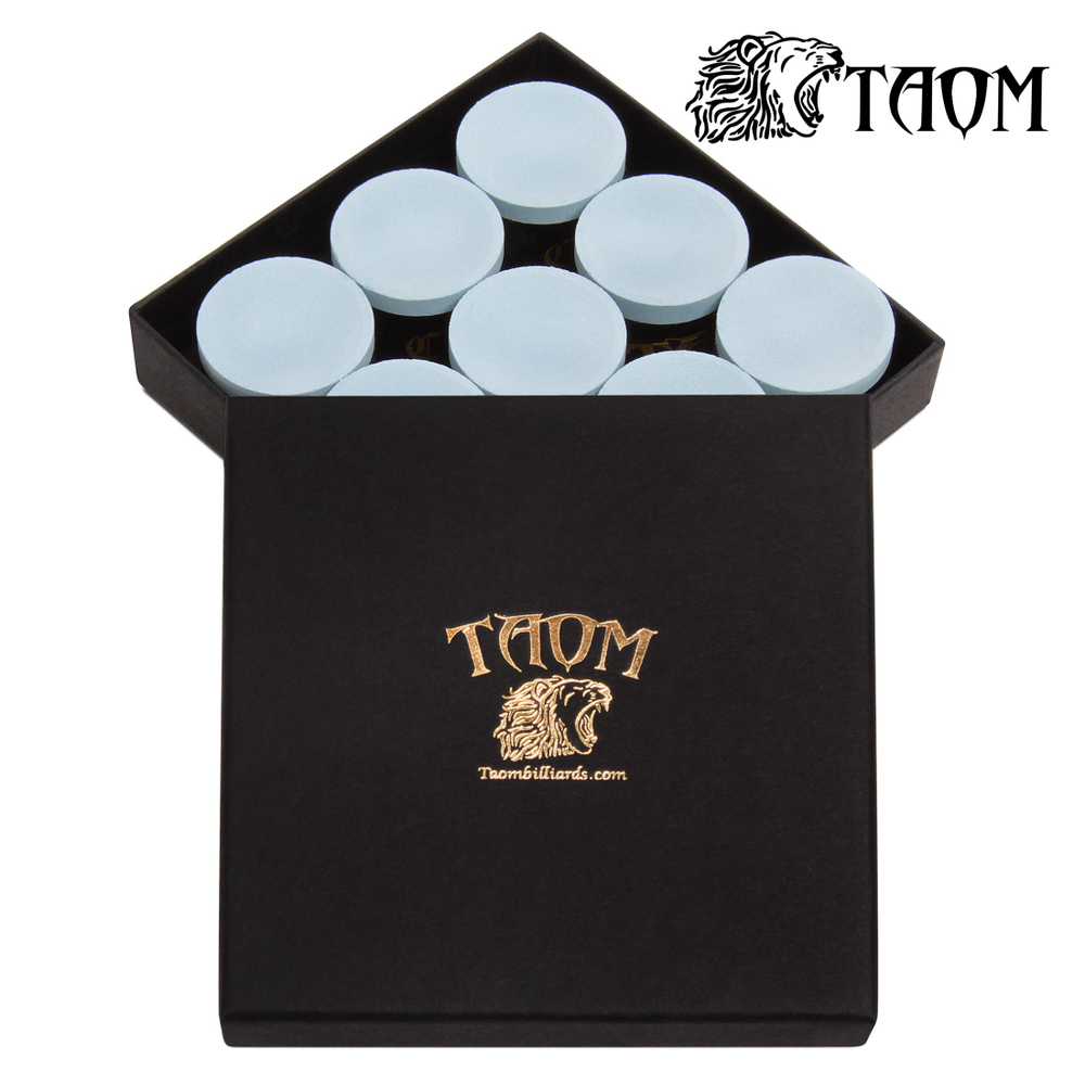 Мел бильярдный "Taom Chalk 2.0" Blue 9шт.