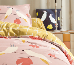 Постельное белье 1.5 спальное Blanc des Vosges Love birds petal