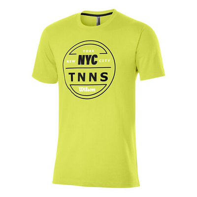 Мужское теннисное поло Wilson Chi CTN T-Shirt Men - Yellow, Black