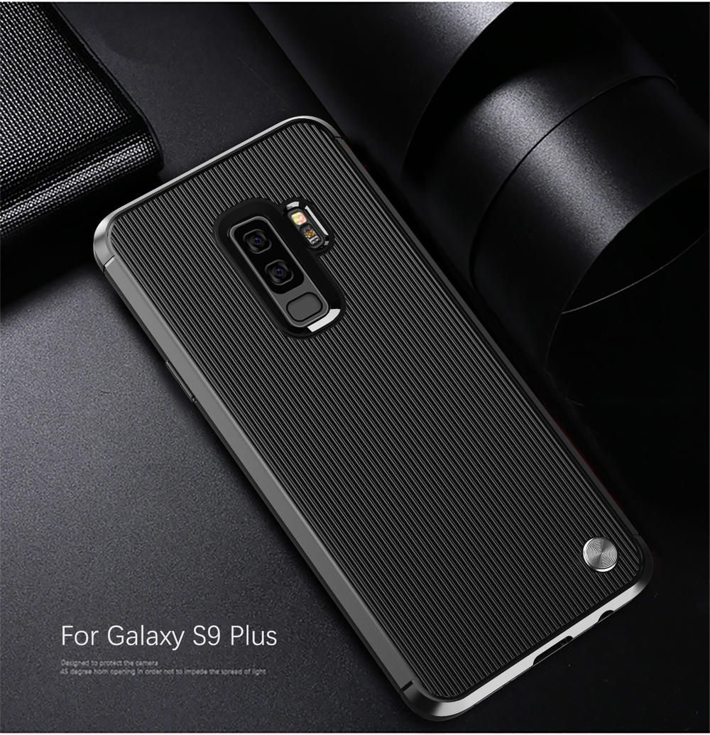 Чехол для Samsung Galaxy S9 Plus цвет Black (черный), серия Bevel от Caseport