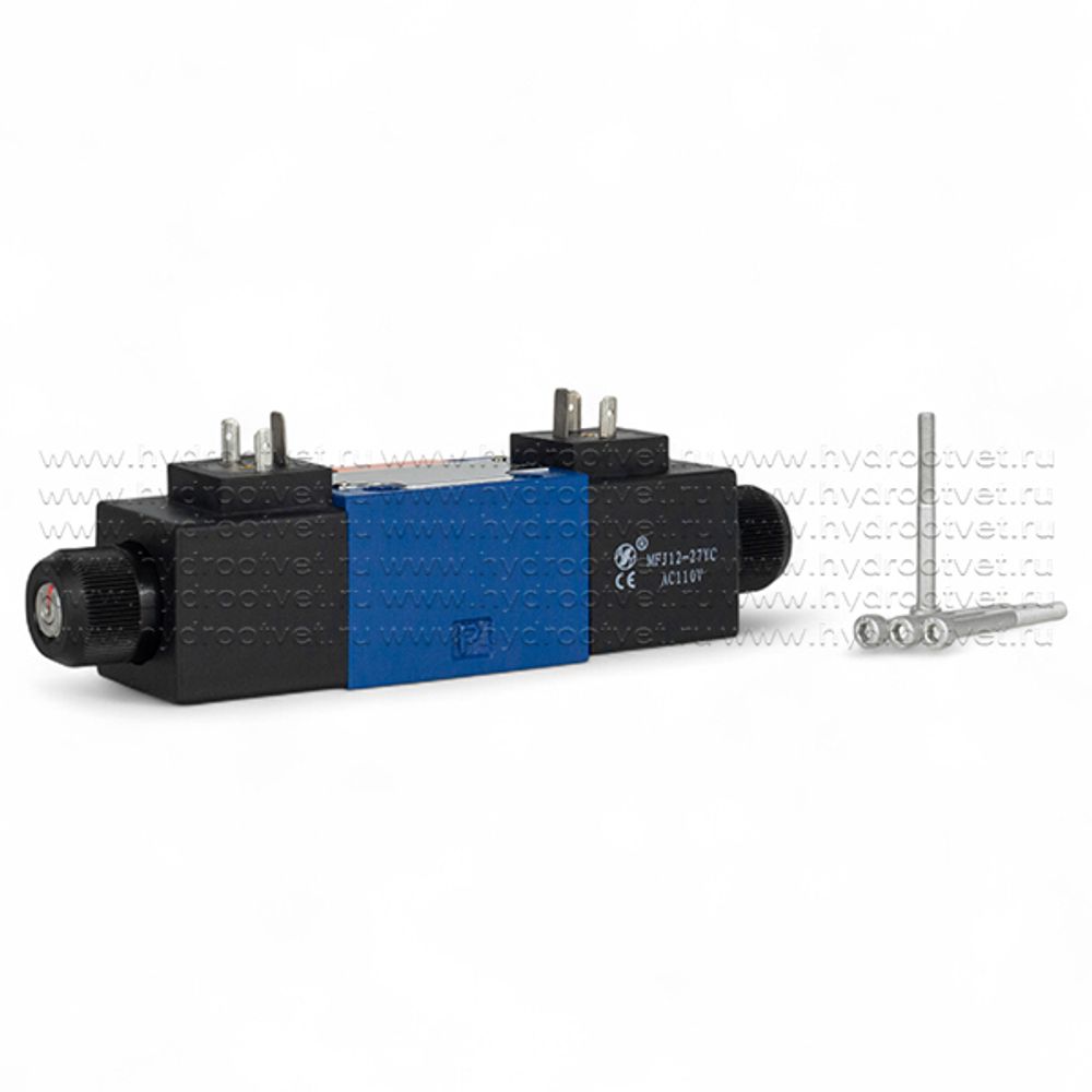 4WE6G61/CW110-50N9K4 - Гидрораспределитель золотниковый Ду 6 с электроуправлением, схема G (64), электроуправление W110, возврат - пружинный