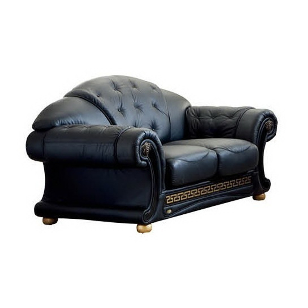 Диван Versace 2-х местный лавсит черный